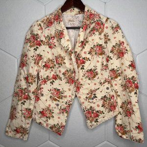 Rewind Cropped Asymmetrical Floral Jacket - Women's Medium